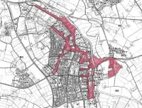 Kaart Ulft historische bebouwingslinten