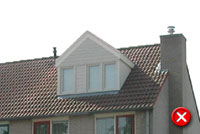 Niet passende dakkapel